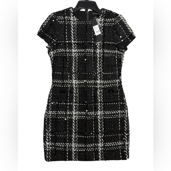 Toccin NWT Annie Plaid Tweed Short-Sleeve Dress - Picture 4 of 9